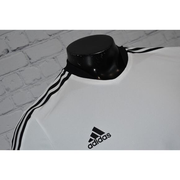 Adidas Gym Shirt Jersey Mens Size Medium Soccer PrimeGreen Polyester Performance - Picture 3 of 6